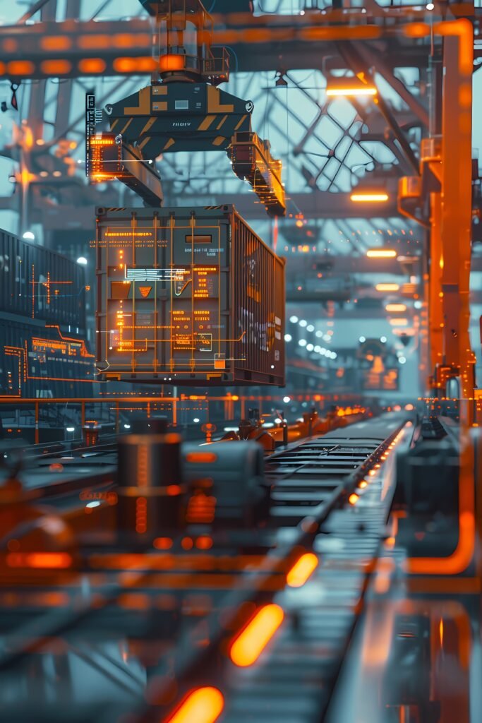 technological futuristic holograms logistics means transport